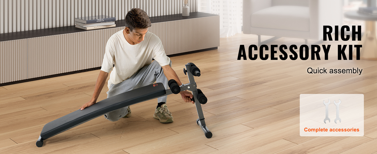 VEVOR лавка для віджимань, Bauchbank з обертовим руків'ям, регульована висота, міцна сталь, вантажопідйомність 500/600/453,6 кг для домашніх тренувань, силові вправи, м'язи всього тіла (лавка для пресу/500lbs)