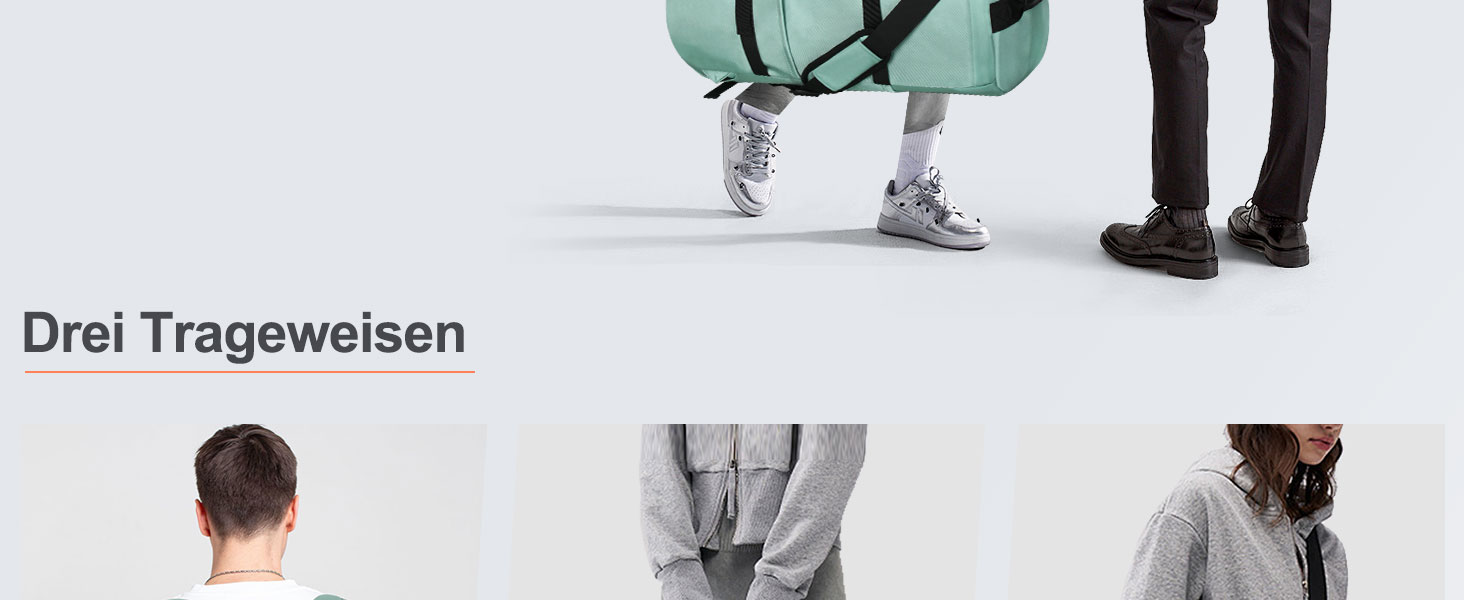 Спортивна сумка JiangLin 45L з відділенням для взуття та мокрих речей, велика дорожня сумка для жінок та чоловіків, рюкзак-трансформер для подорожей, спорту, фітнесу, плавання (зелена)