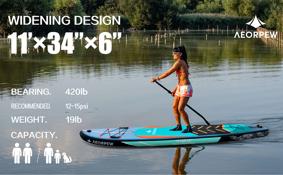 Надувне веслове SUP дошка для дорослих та підлітків, 88.9 см, професійного рівня, з комплектом аксесуарів (блакитна)