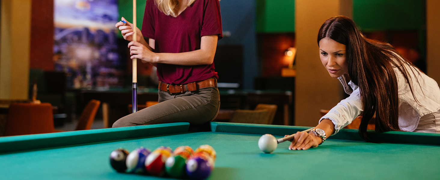 Набір більярдних київ Kmise Pool-Queue-Stick Set – 147 см, канадський клен, професійні, для дорослих, різні кольори, для барів, дому, більярдних столів, 6 кольорів, 510 г