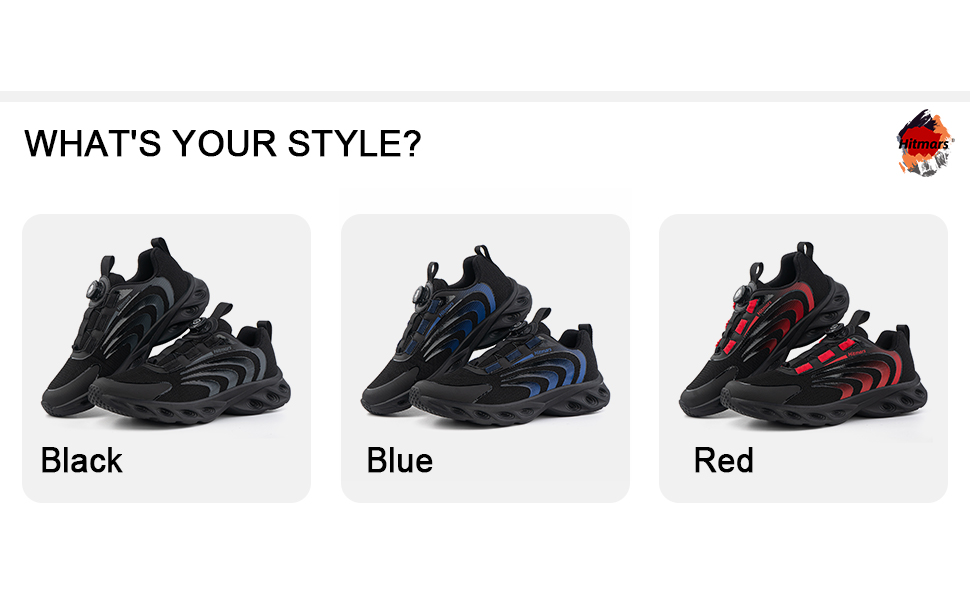 Чоловічі кросівки Hitmars для бігу та занять спортом. Зручні, з повітряною подушкою, антиковзаючі. Розміри EU 39-47. Колір: чорний/синій.