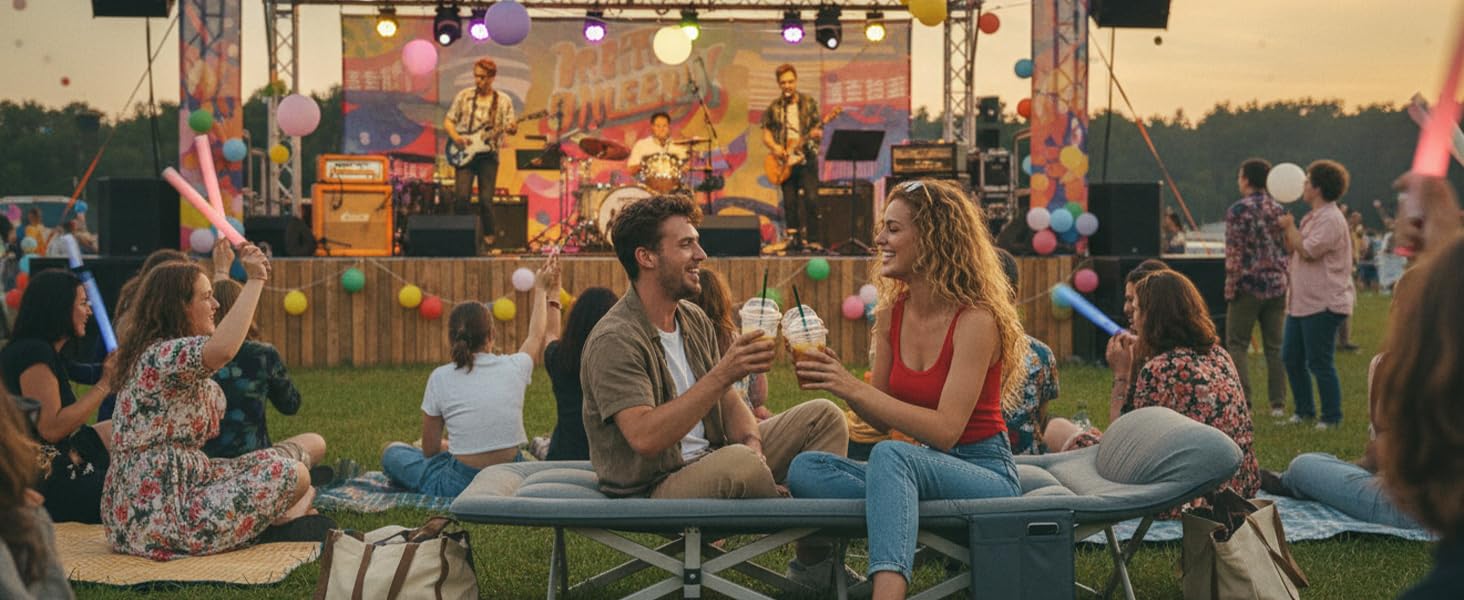 Кемпінгове ліжко Caliyo, розкладне, для відпочинку та гостей, 190x68x40 см, з сумкою для зберігання, сірого кольору