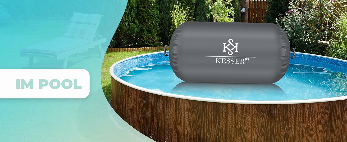 Надувна Airtrack KESSER® | з сумкою та електричним насосом | для акробатики, йоги, фітнесу, балансу, спорту, тренувань | 100 x 60 см, антрацит