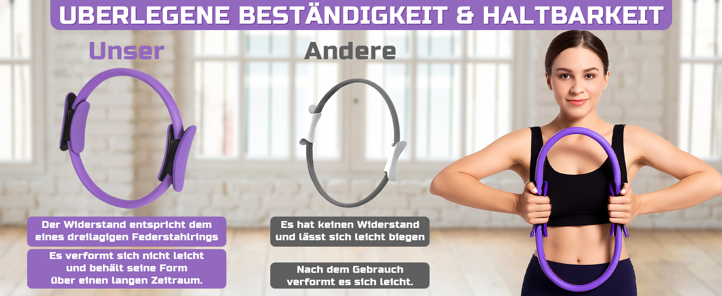 Набір для пілатесу вдома, 5 шт: кільце для пілатесу 38 см та фітбол для ніг, рук та стегон, для схуднення