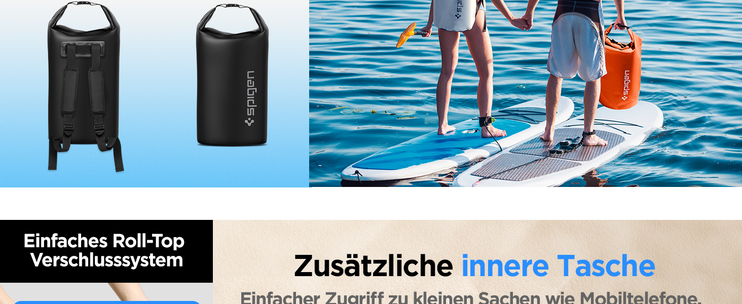 Водонепроникний мішок Spigen Aqua Shield 30L: Сумка для плавання, кемпінгу та водних видів спорту