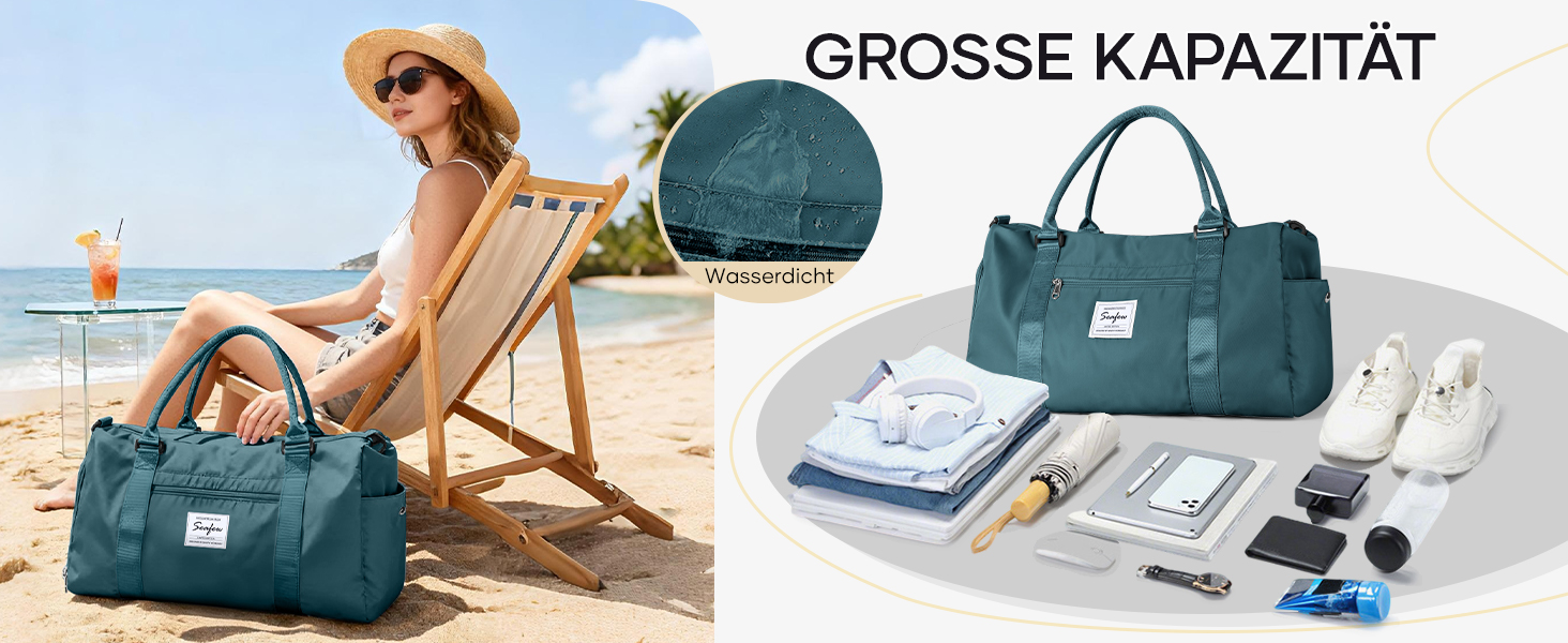 Спортивна сумка-мішок для жінок та чоловіків з відділенням для взуття та мокрих речей. Ідеальна для подорожей, фітнесу, тренувань та плавання. Колір: Павич