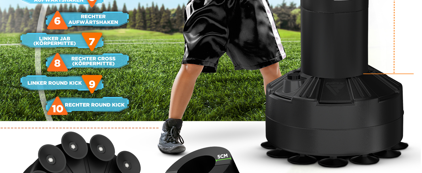 Дитячий боксерський мішок RDX 4ft з підставкою, рукавички для тренувань, MMA, кікбоксинг, бокс, єдиноборства, муай-тай, рожевий