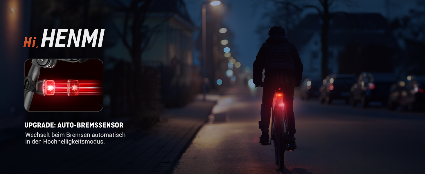 HENMI LED велосипедні фари комплект, USB зарядка, передня і задня фара для велосипеда, StVZO, водонепроникні IPX5