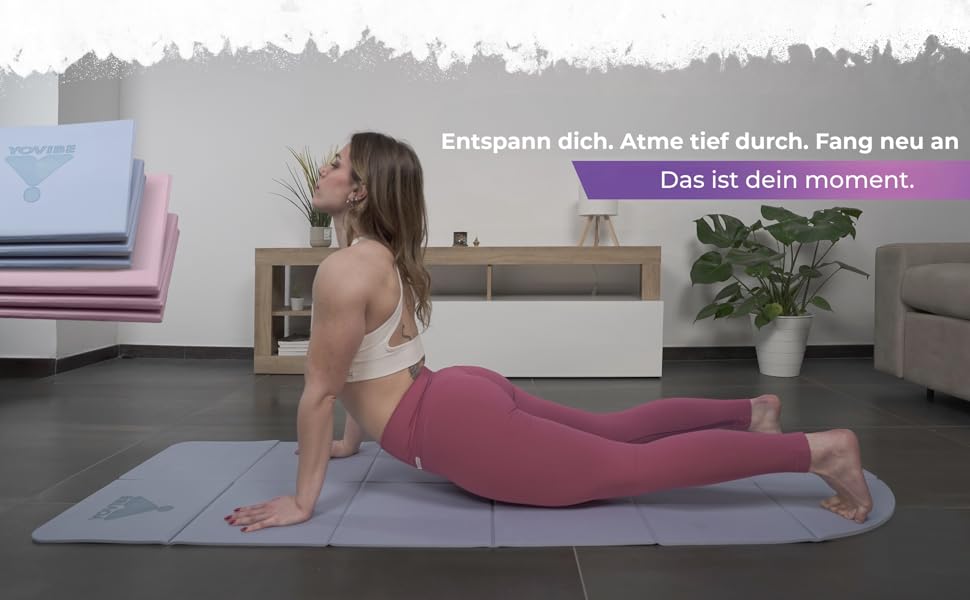 Килимок для йоги YoVibe® 183x60x0.6 см рожевий з TPE, антиковзкий, товстий + сумка та рушник для йоги