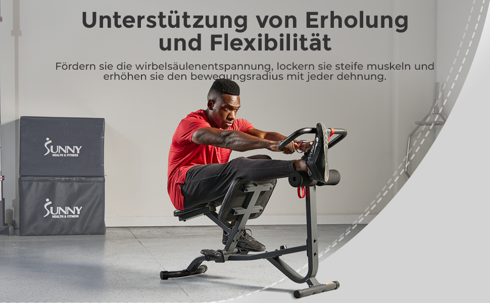 Романська лава для гімнастики Sunny Health & Fitness з регульованим нахилом – тренажер для пресу та спини для дому, багатофункціональний, для сідниць та пресу