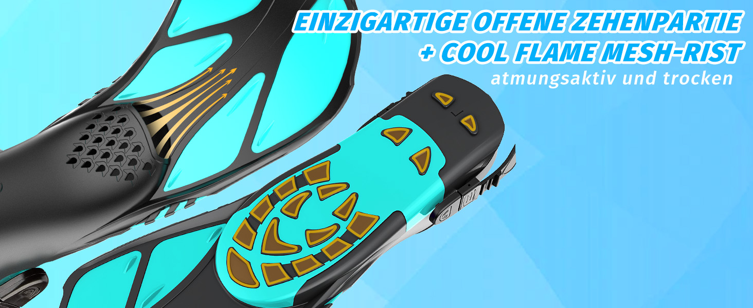 Ласти для плавання Schnorchelflossen регульовані, дорослі, компактні (S/M, темно-зелені) для дайвінгу, снорклінгу та тренувань з сіткою