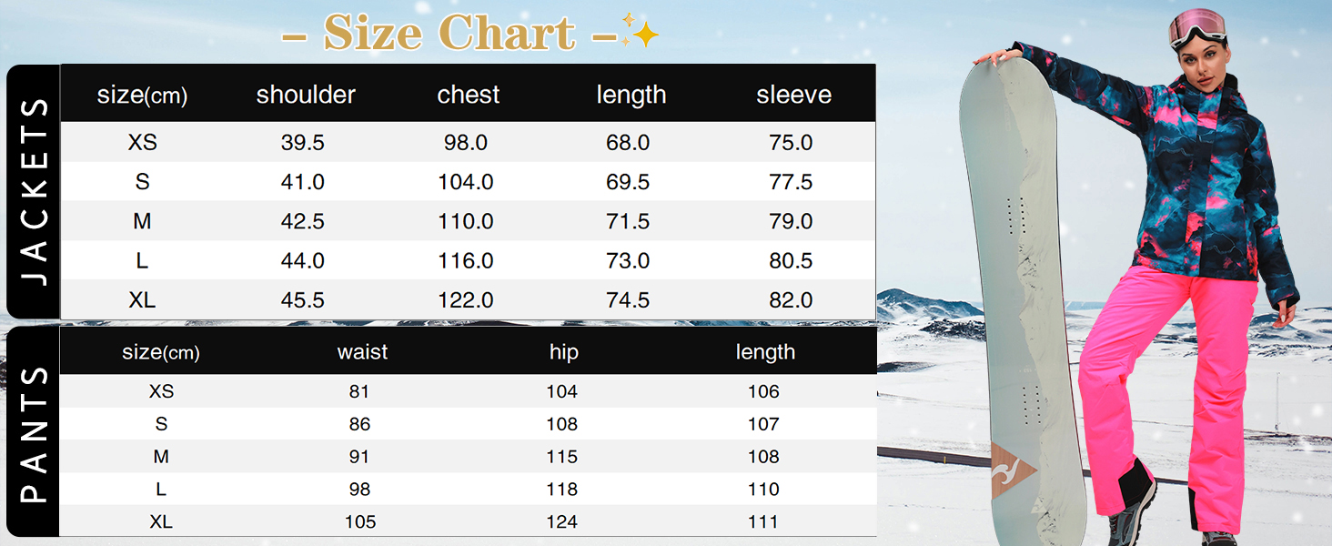 Комплект зимового одягу HOTIAN Daen: водонепроникний, вітронепроникний, для катання на лижах та сноуборді, походів та альпінізму (M, 2 кольори + рожевий)