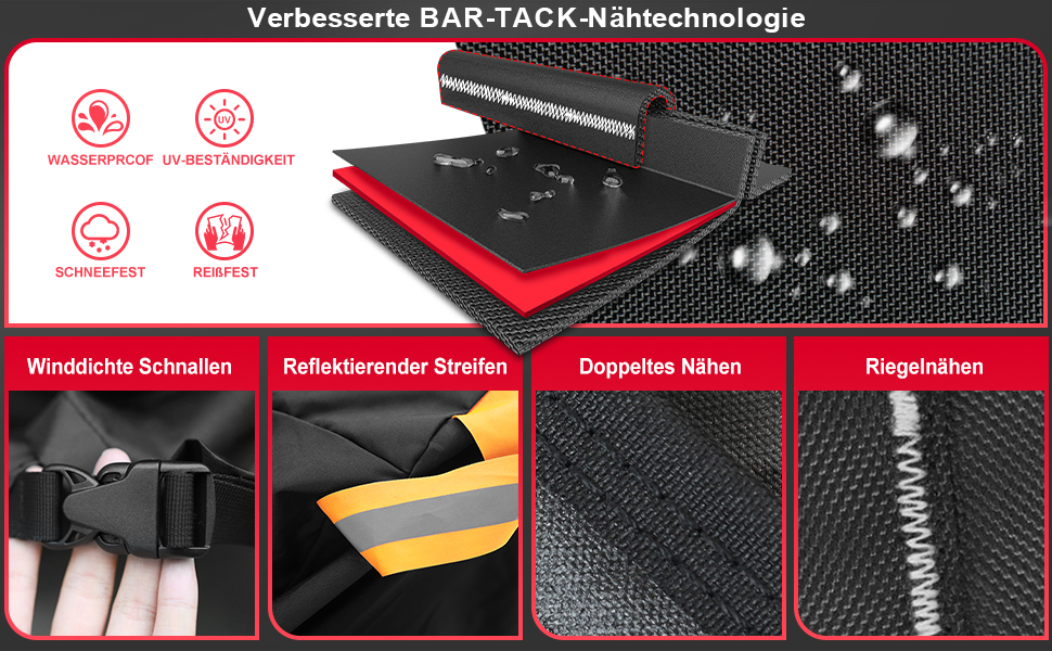 Чохол для велосипедів Zettum на 3 велосипеда - водовідштовхуючий, міцний, з PU покриттям. Ідеально для транспортування та зберігання на автокріпленні.