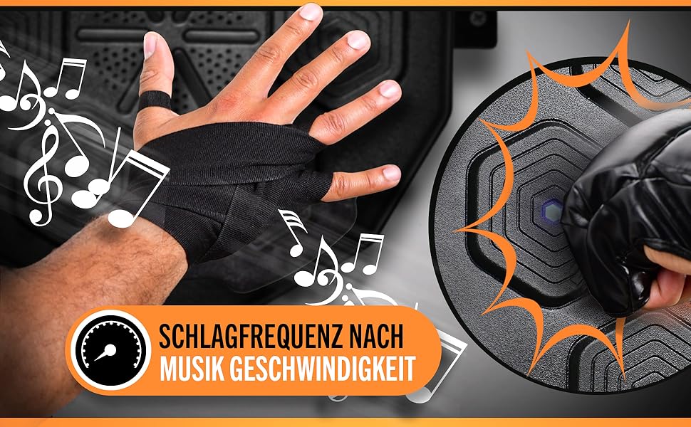 Музична бокс-машина VALENESS® - Smart Box Machine з LED, бокс-автомат для дому, з боксерськими рукавичками. Ідеальне боксерське тренування для дітей та дорослих.