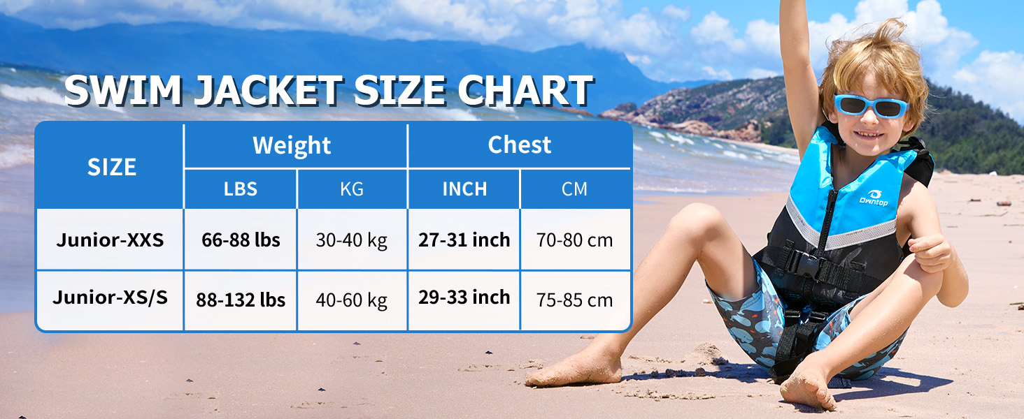 Owntop Жилет для плавання для дітей та підлітків. Легка унісекс жилетка з регулюванням, для каякінгу, риболовлі, плавання та інших водних видів спорту. Рожевий, розмір Jugend-XXS (30-40 кг, 70-80 см)
