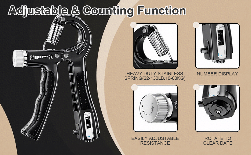 Набір для тренування рук Aurivee (6 шт.) - тренажер сили хвата, п'ятипальцевий тренажер, кільце для тренувань та м'яч для зняття стресу з сумкою