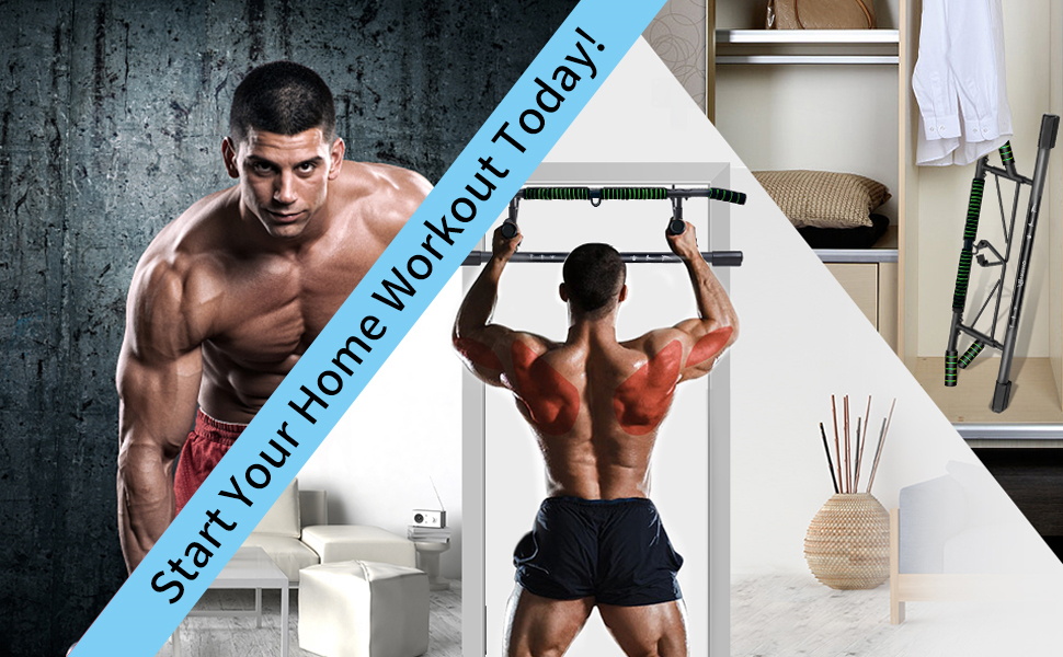 Кімнатна турнік для дверей без свердління - турнік для підтягувань [до 200 кг] з тренажером для ніг - турнік для дверей, витримує до 200 кг