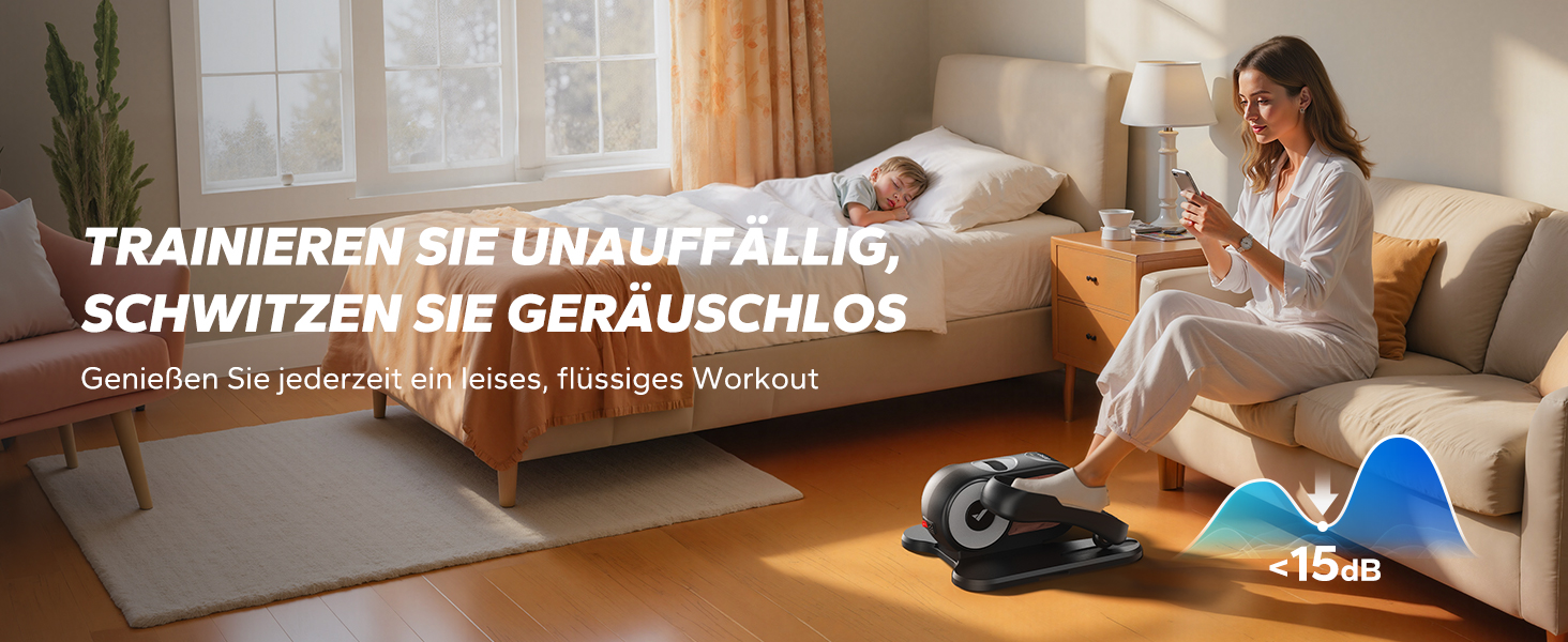 Міні електричний тренажер-еліпс MERACH для дому з пульт дистанційного керування, дисплеєм та неслизьким покриттям, 12 швидкостей, тихий та портативний, для дорослих та літніх людей (E32-2025-Чорний)