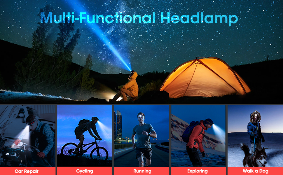 Кепка-ліхтар LED 1100 Люмен з датчиком руху, 14 режимів, червоне світло, USB-зарядка, регульований кут 90°, водонепроникність IPX4 для бігу, кемпінгу, походів, роботи в темряві