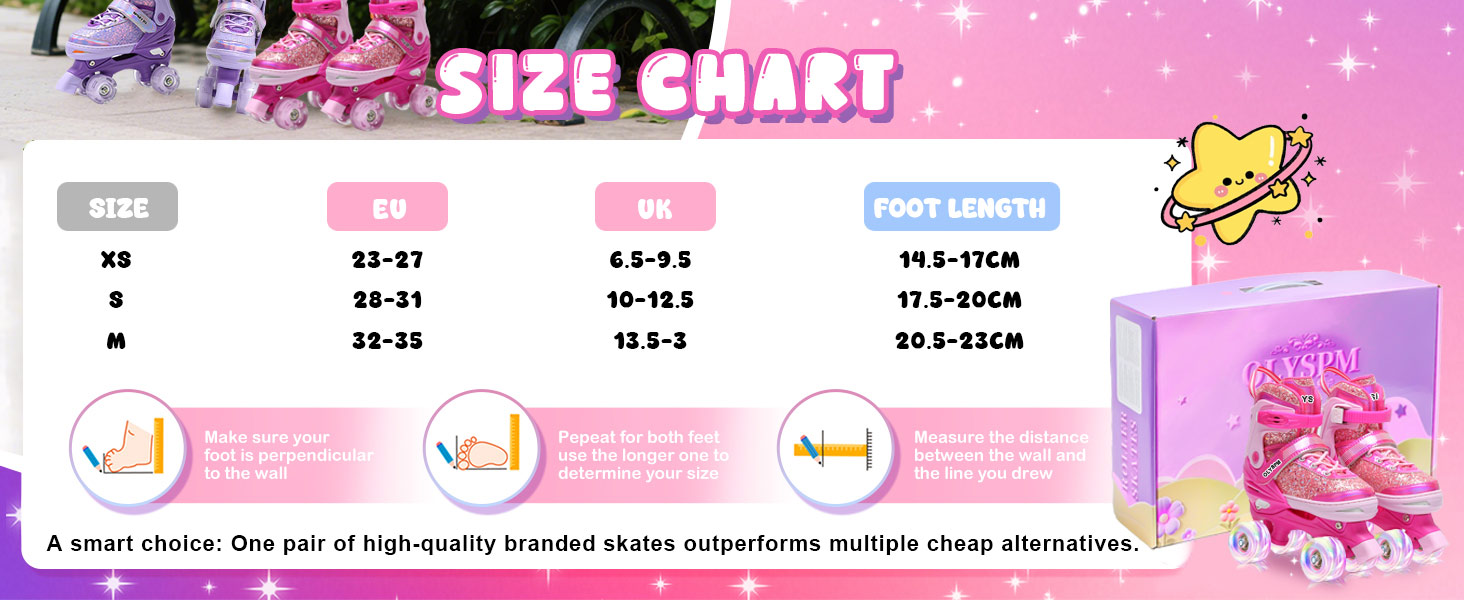 Ролики для дівчаток, 4 розміри, світловідбиваючі, ролики з підсвічуванням, для початківців, подарунок на Новий рік та день народження, S (EU28-31), рожеві