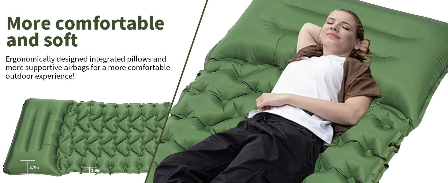 Саморозгортальний килимок для кемпінгу TVWVT, ультралегкий, з ножною помпою