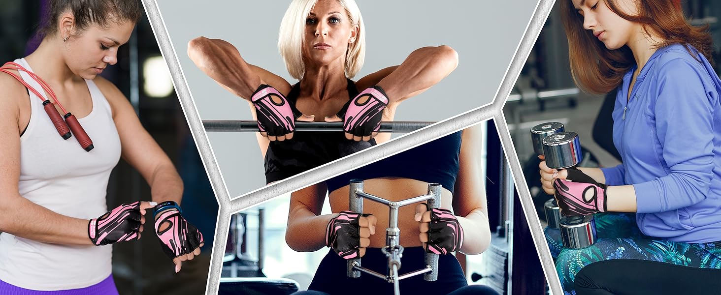 Рукавички для фітнесу Stealth Port, вага підйомника для жінок та чоловіків – дихаючі, неслизькі, з підкладкою для кросфіту, бодібілдингу, їзди на велосипеді, силових тренувань (M, Чорний)