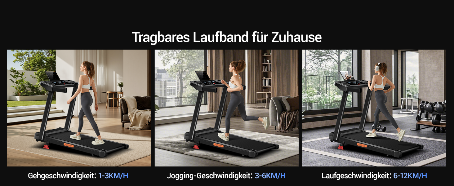 Біговий тренажер CURSOR для дому з нахилом 15%, швидкість до 12 км/год, максимальне навантаження 136 кг