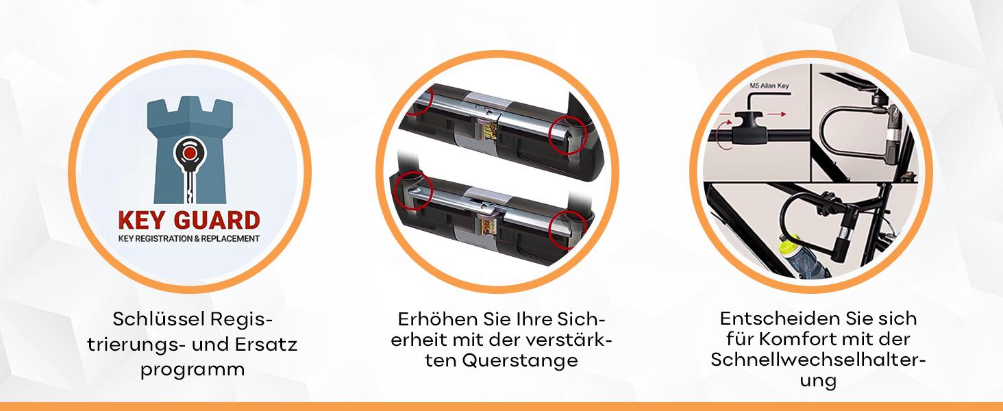 Блокиратор велосипедів Via Velo з кабелем, 14 мм дуга, 1,8 м кабель та кріплення – замок для електровелосипеда, шосе, MTB та складаного велосипеда, чорний