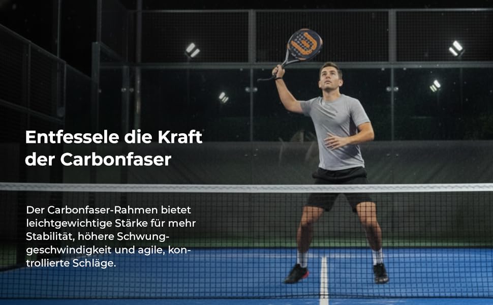 Ракетка для падел Angelite з гарантією 2 роки, 360г, карбон, скловолокно, піна Eva FlexCore - максимальний контроль