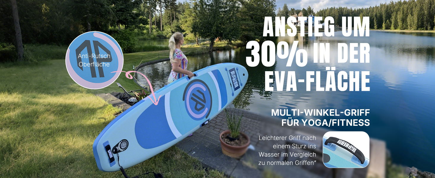 Надувне SUP-борд Niphean з сидінням та аксесуарами, 320 см, для всіх рівнів, 200 кг, для 2 осіб, Stand Up Paddle Board для дорослих Tidal Plaid