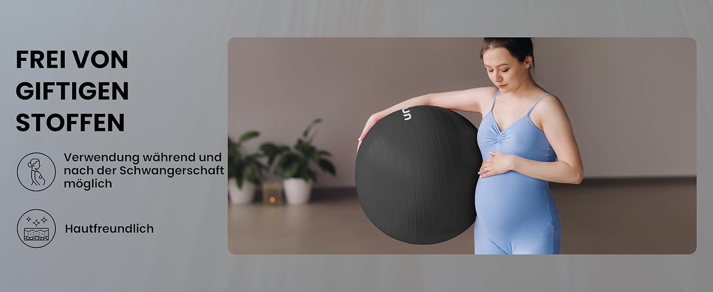 Фітбол Unycos 55/65/75 см: фітнес, йога, баланс, пілатес | з насосом, анти-burst, BPA-Free