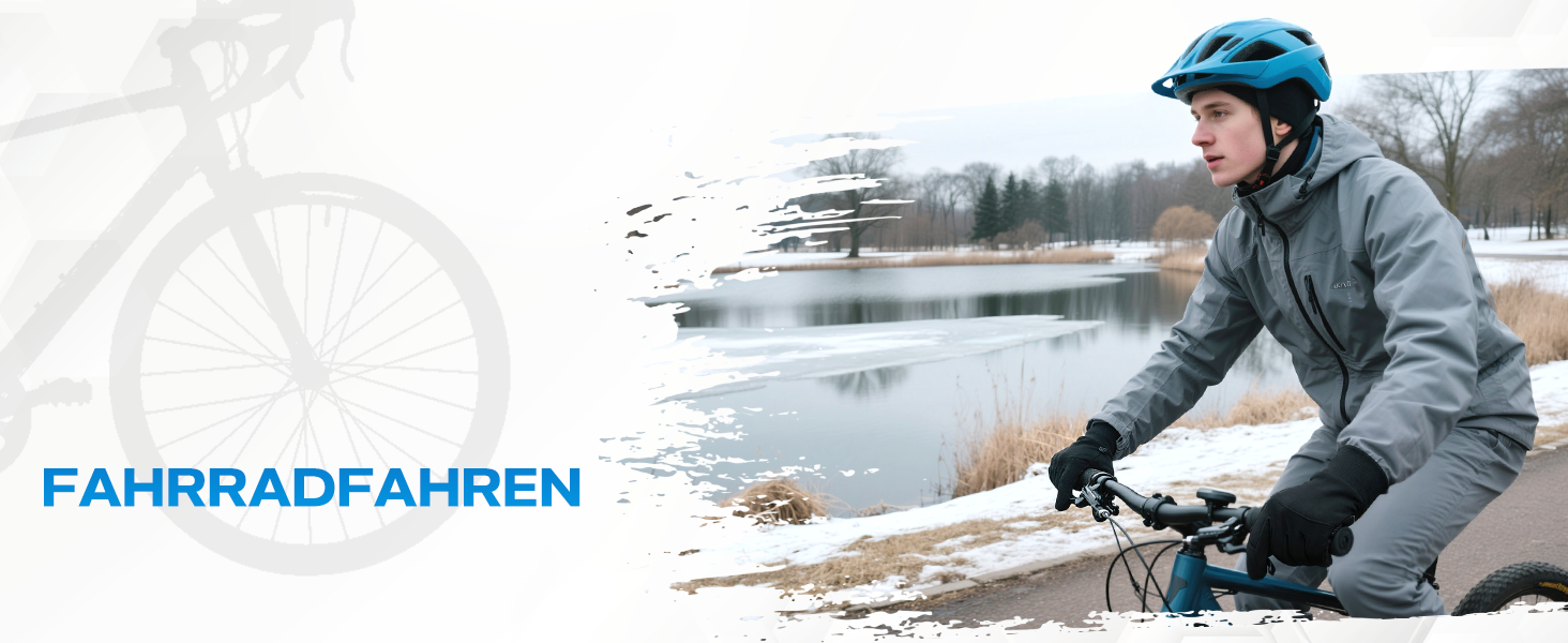 Зимові велосипедні рукавички, рукавички для бігу з сенсорним екраном та кріпленням від втрати – вітронепроникні спортивні рукавички для чоловіків та жінок для їзди на велосипеді, бігу та активного відпочинку