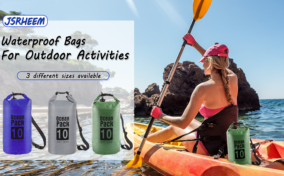 Водонепроникна сумка Dry Bag об'ємом 10L, 20L, 30L з регульованим плечовим ременем для плавання, рафтингу, кемпінгу, риболовлі, катання на човні, походів, каякінгу. Колір: блакитний (3000)