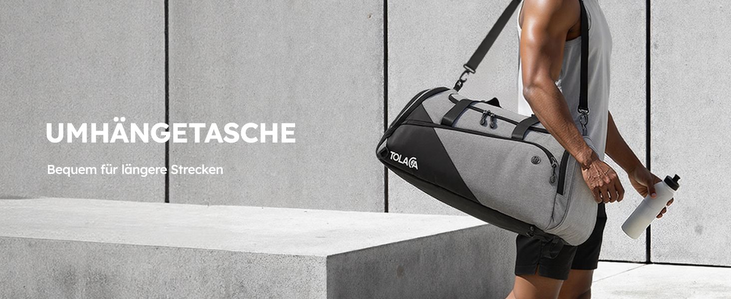 Спортивна сумка Tolaccea: велика містка сумка-рюкзак з відділенням для взуття та мокрих речей. Ідеальна для тренувань, подорожей, басейну, сауни, футболу (для чоловіків та жінок)