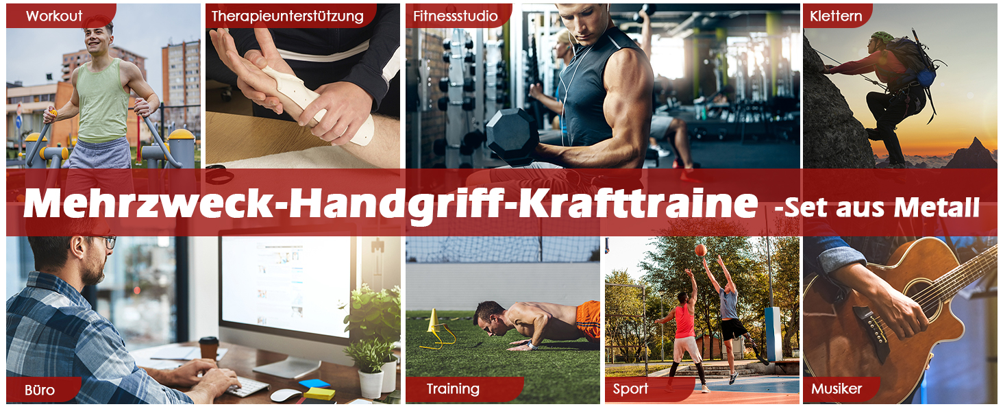 Набір для тренування сили рук Handtrainer - 6 штук (23-91 кг) для розвитку м'язів та реабілітації