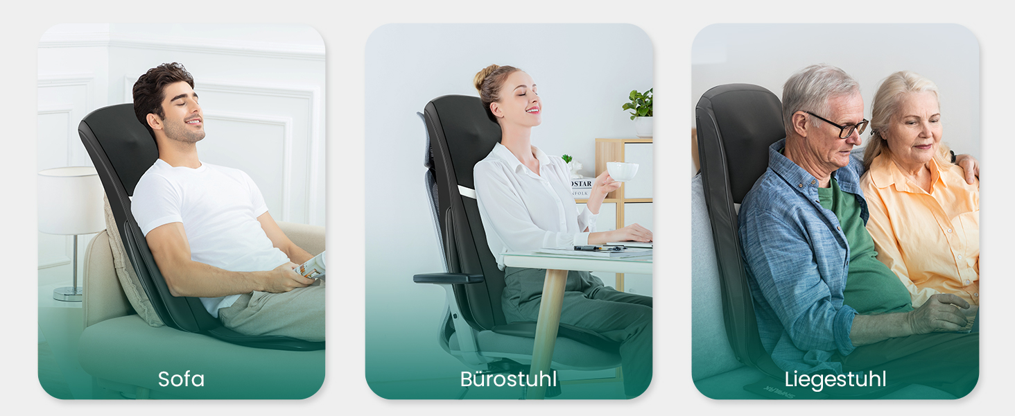 Масажне крісло Snailax Shiatsu з підігрівом, XL. Масажер для спини, шиї, плечей з компресією та вібрацією. Ідеальний подарунок.