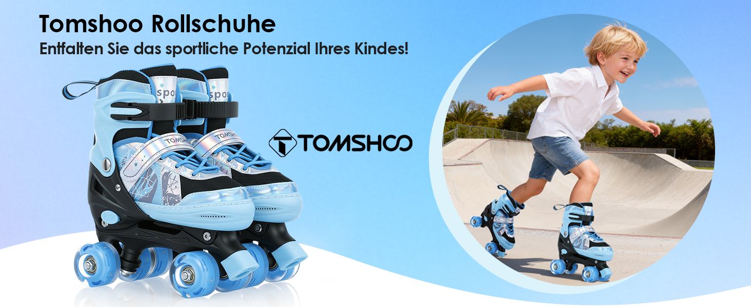 Роликові ковзани TOMSHOO для дітей, регульовані, для дівчаток та хлопчиків, підходять для початківців, зручні та дихаючі, ідеальні для подарунка на Новий рік або день народження