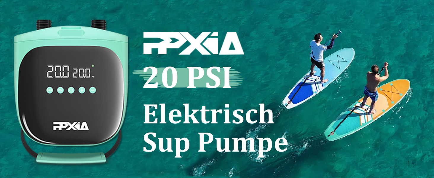 Електрична SUP-насос PPXIA 20PSI: для SUP-дошок, каяків, наметів, матраців
