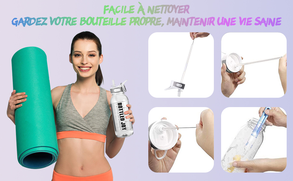 Пляшка для води Acxilexy 3.5 л з трубочкою, BPA-free, спортивна, з часовими мітками, герметична, пластикова, для фітнесу, офісу, дому, біла