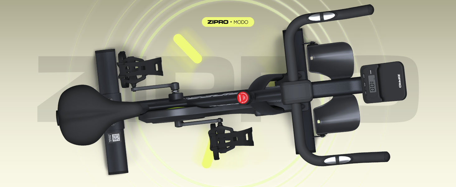 ZIPRO Hometrainer: велотренажер для дому з екраном та мобільною програмою. Стаціонарний велоергометр, до 120 кг, Cardio Fitness