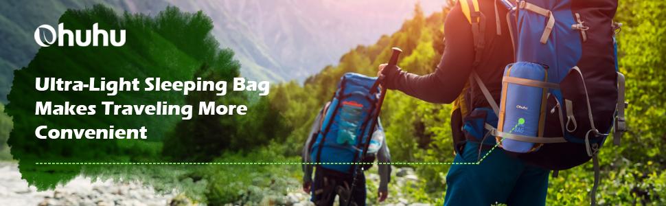 Сплячий мішок Ohuhu, компактний та ультралегкий (900г), літній, ковдровий, для дому та відпочинку, кемпінгу, подорожей, фестивалів (рожевий)