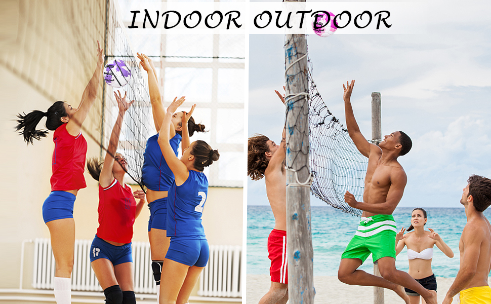 Волейбольний м'яч Wuzfully Kinder Soft Touch для пляжу та залу, розмір 5, фіолетовий