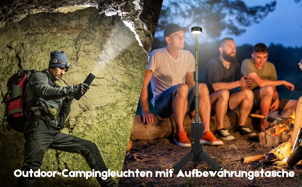 Налобний ліхтар-телескоп з акумулятором 10500mAh, водонепроникний, з магнітною основою та сумкою (чорний)