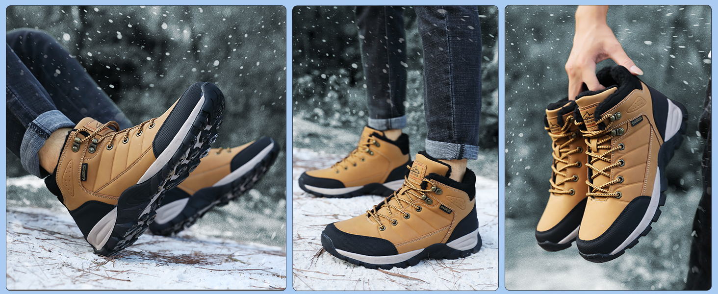 Чоловічі зимові черевики ARRIFGO BELLO - зимові черевики, черевики для хайкінгу, трекінгові черевики, утеплені, антиковзаючі, чорні, розмір 41-46 EU