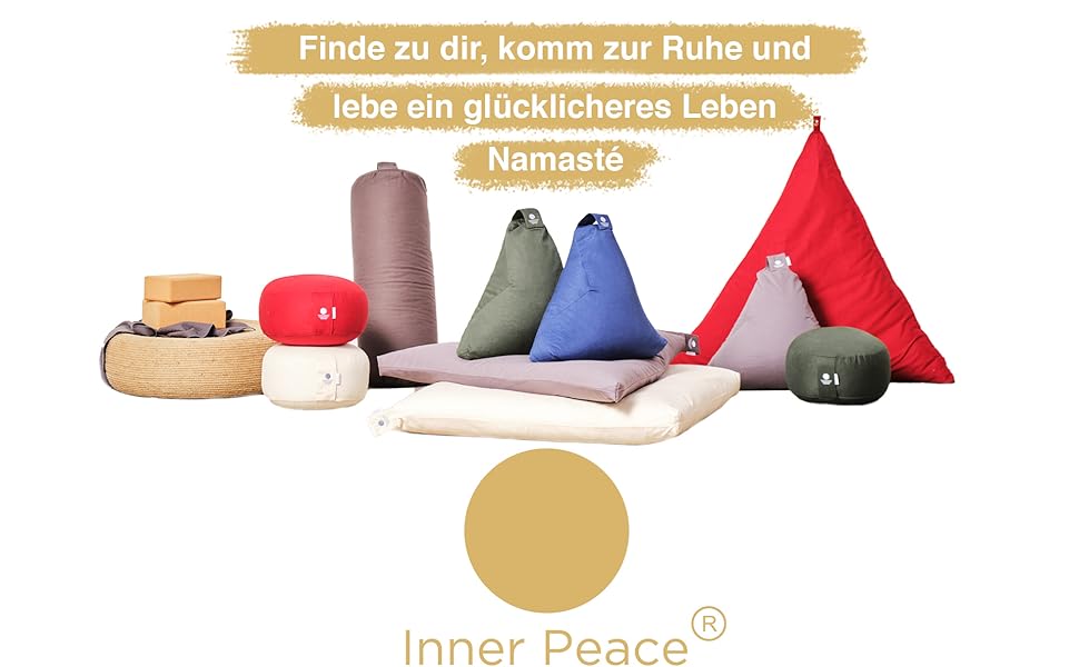 Подушка для медитації та йоги Inner Peace кругла, з органічної бавовни та лушпиння гречки, знімний чохол, фіолетова