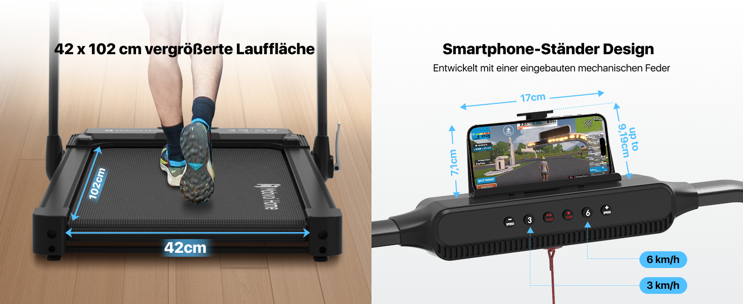 Бігова доріжка Mobvoi Home Laufband Ultra 3-в-1: для дому та офісу, складний, LED-дисплей, 12 км/год, 120 кг