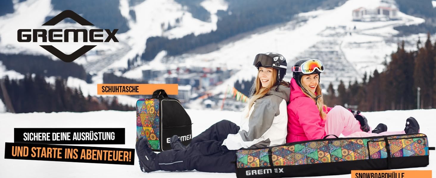 Водонепроникний мішок для лиж Skitasche на 1 пару лиж - міцний та ергономічний, 180 см, бірюзовий + жовтий