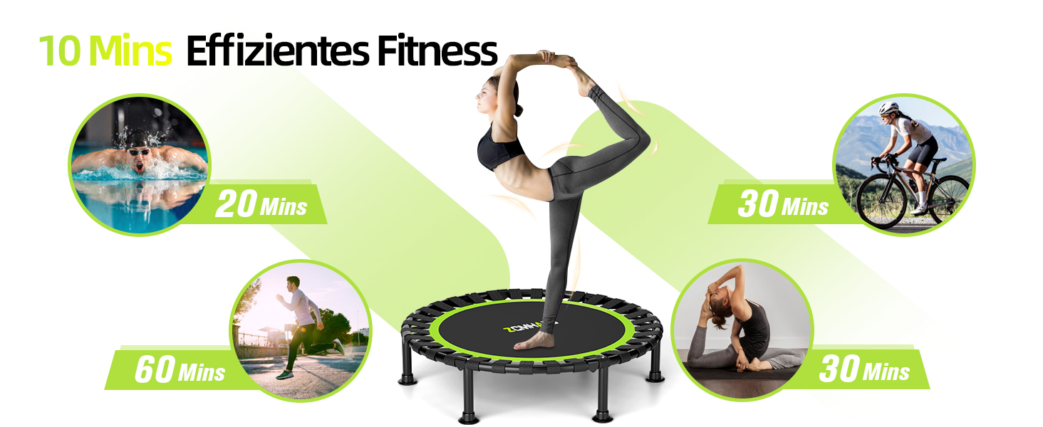 Міні-трамплін складний, 101,6 см, для дорослих та дітей, 204 кг, для занять фітнесом вдома, без ручки