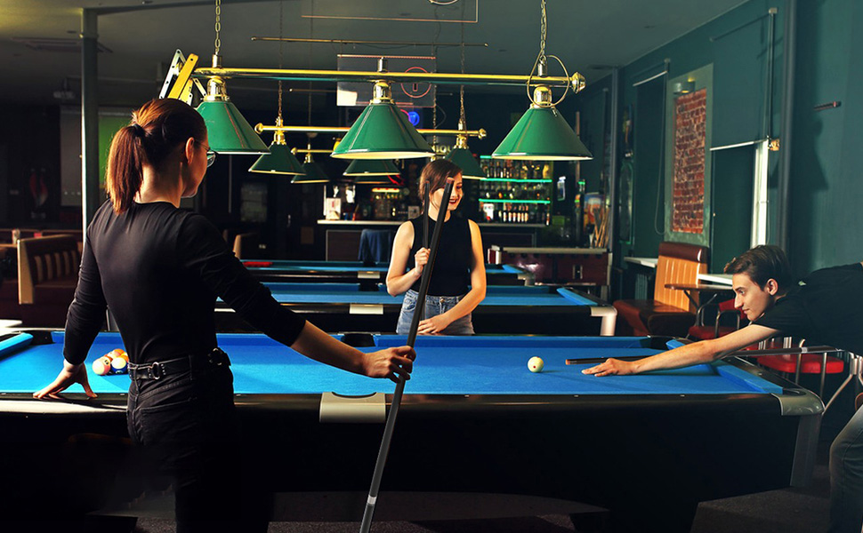 Більярдні кий Dysdensa: кий для більярдного столу з композитного матеріалу Fiberglas-Graphit, вага 510-595 г, довжина 147 см, білий (чорний, 2 шт.)