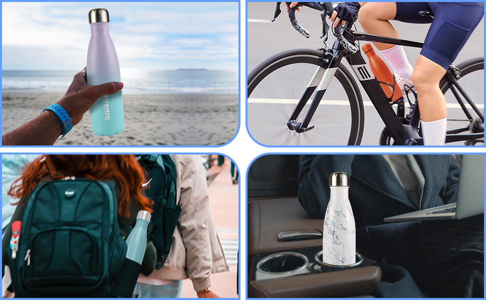 Термос-пляшка BJPKPK 500 мл з нержавіючої сталі, чорно-червоний колір. Зручна, багаторазова, для гарячих та холодних напоїв, придатна для миття в посудомийній машині.